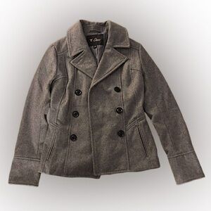 Guess Collared Button Up Peacoat Jacket XS